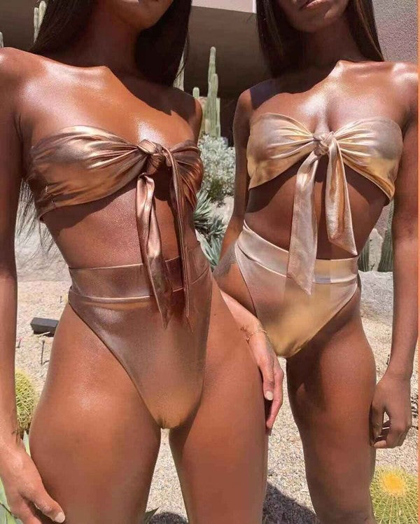 Gold store metallic swimwear