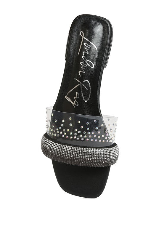 OLD FLAME Bling Band Low Heel Sandals-Rag Company-Malandra Boutique, Women's Fashion Boutique Located in Las Vegas, NV