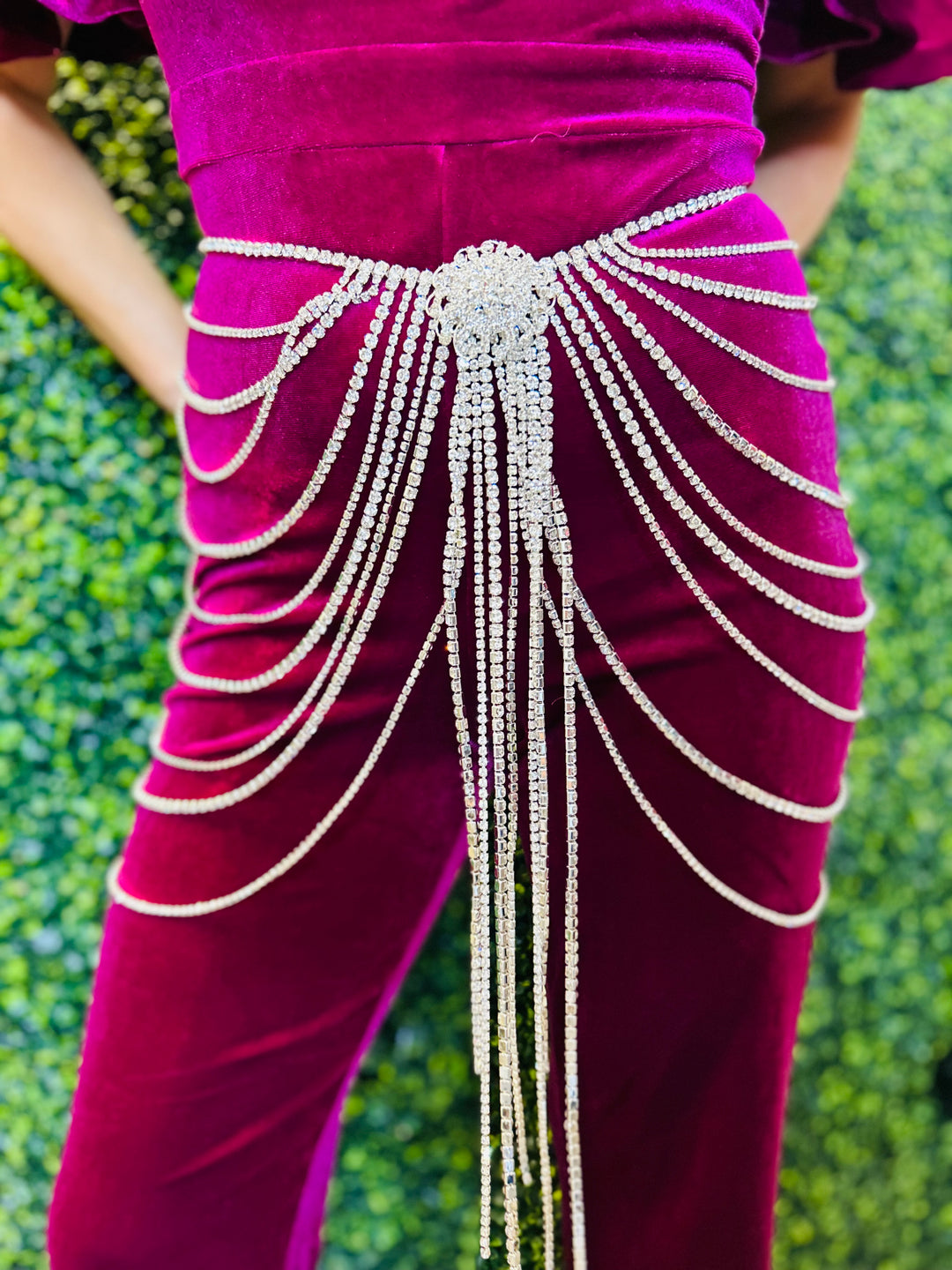 MAGIC MOVES Rhinestone Fringe Belt Skirt-Accessories-Malandra Boutique-Malandra Boutique, Women's Fashion Boutique Located in Las Vegas, NV