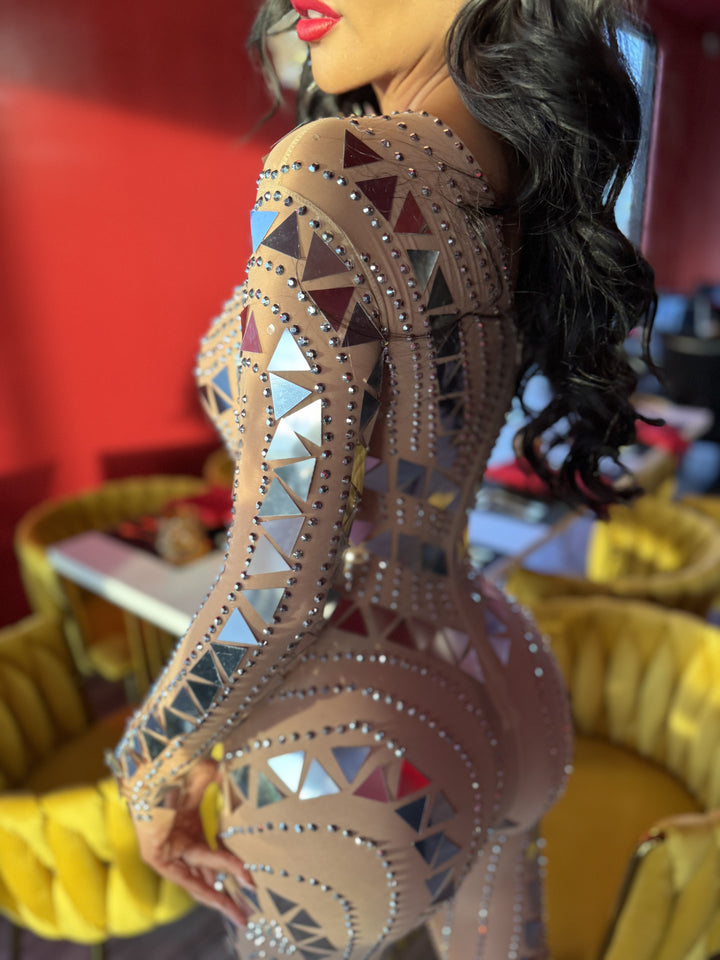 3D Mirrored Jumpsuit-Jumpsuit-ali-Malandra Boutique, Women's Fashion Boutique Located in Las Vegas, NV