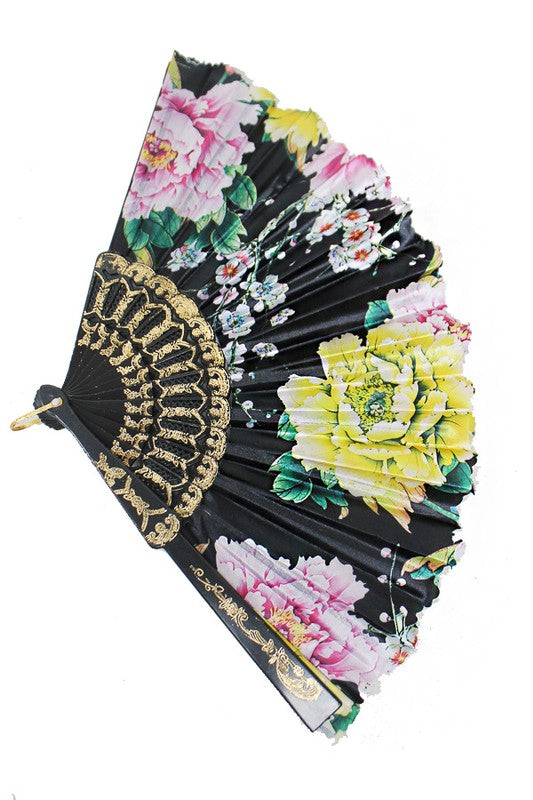 THESE DAYS Multi Colored Floral Hand Fan-Accessories-Malandra Boutique-Malandra Boutique, Women's Fashion Boutique Located in Las Vegas, NV