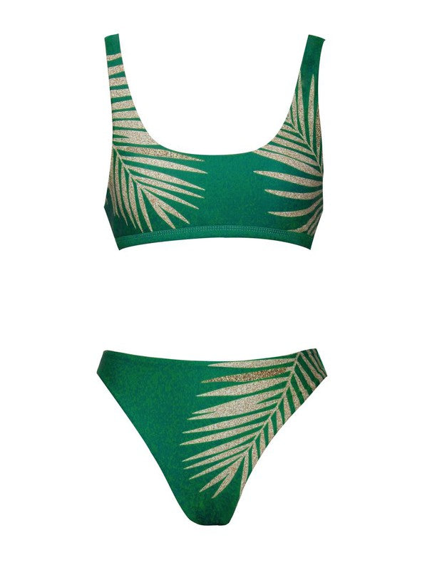 SWAY Palm Tree Bright Florescent Two Piece Tank Swimsuit Set-Swimwear-miss circle-Malandra Boutique, Women's Fashion Boutique Located in Las Vegas, NV