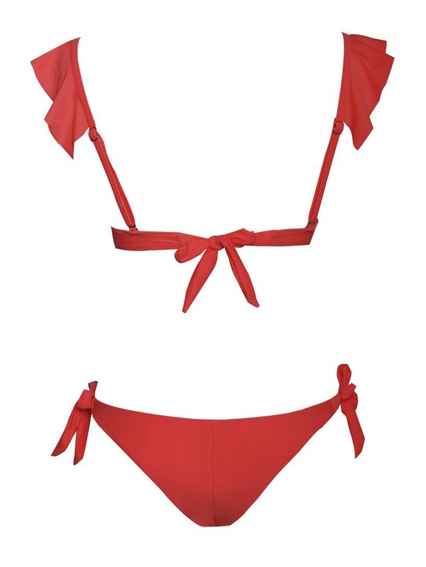 RED LIGHTS Ruffle Detailed Two Piece Bikini-Swimwear-miss circle-Malandra Boutique, Women's Fashion Boutique Located in Las Vegas, NV