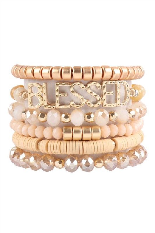Gold View. BLESSED CHARM Bracelet-Accessories-Malandra Boutique-Malandra Boutique, Women's Fashion Boutique Located in Las Vegas, NV