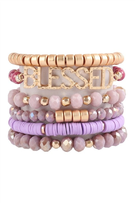 Purple View. BLESSED CHARM Bracelet-Accessories-Malandra Boutique-Malandra Boutique, Women's Fashion Boutique Located in Las Vegas, NV
