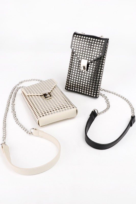 SKYLINE Gold Studded Mini Handbag Wallet-Accessories-Something Special LA-Malandra Boutique, Women's Fashion Boutique Located in Las Vegas, NV