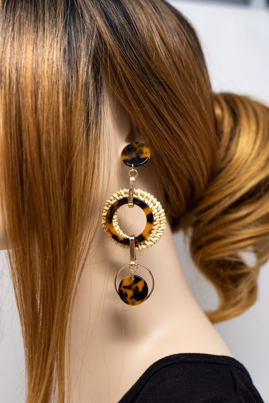 SWEETENER Tortoise & Gold Earrings-Earrings-LA3accessories-Malandra Boutique, Women's Fashion Boutique Located in Las Vegas, NV