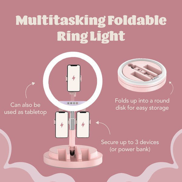 Multitasking Foldable Ring Light - 3 Phone Holders-Multitasky-Malandra Boutique, Women's Fashion Boutique Located in Las Vegas, NV