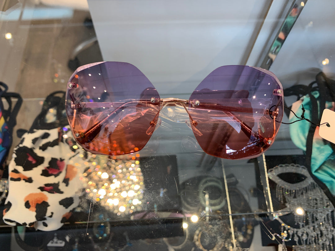 GLITTER IN THE AIR Rose Tint Sunglasses-Accessories-Malandra Boutique-Malandra Boutique, Women's Fashion Boutique Located in Las Vegas, NV