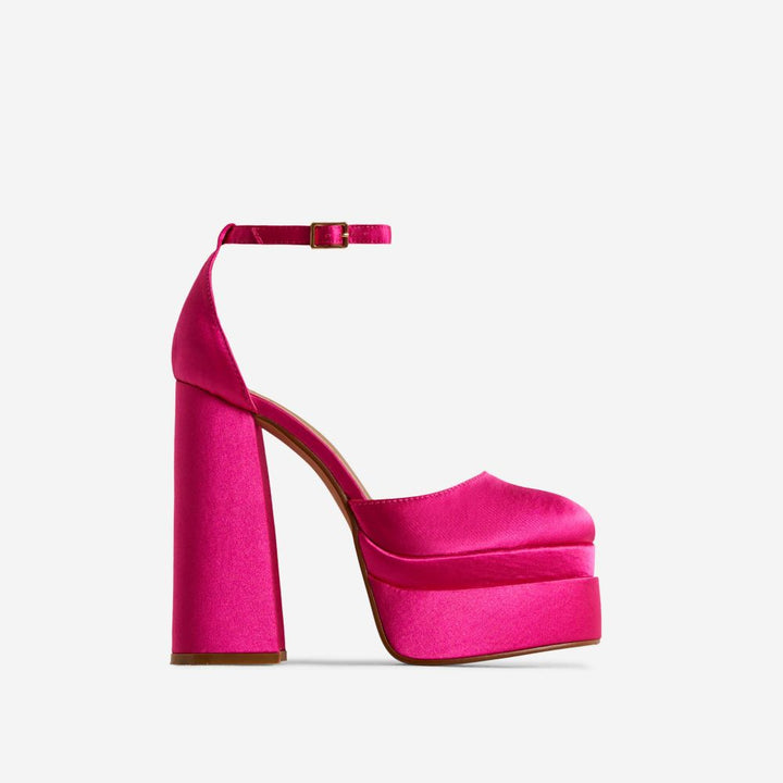 JUST GIRLY THINGS Hot Pink Platform Heels-LA Shoe King-Malandra Boutique, Women's Fashion Boutique Located in Las Vegas, NV