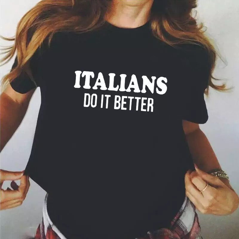 ITALIANS DO IT BETTER Tee Shirt-Tops-Malandra Boutique-Malandra Boutique, Women's Fashion Boutique Located in Las Vegas, NV