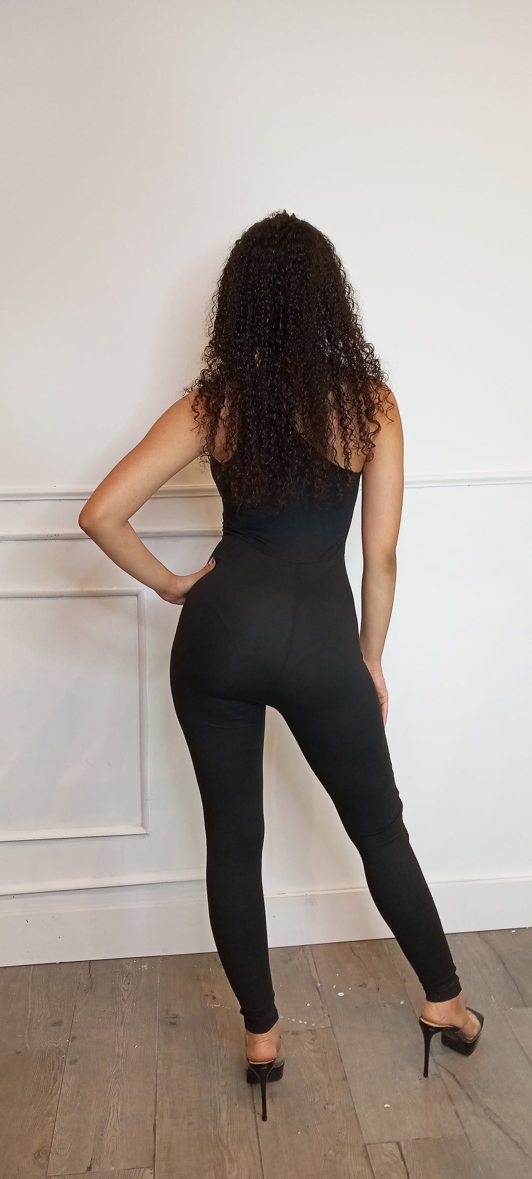 OBVIOUS Slant Shoulder Keyhole Jumpsuit-Jumpsuits-Steven Ella-Malandra Boutique, Women's Fashion Boutique Located in Las Vegas, NV