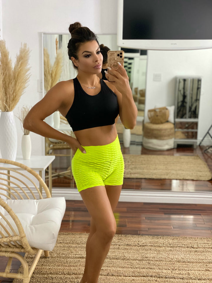 BETTER NOW Booty Lifting Neon Shorts-Activewear-Hidden Brand-Malandra Boutique, Women's Fashion Boutique Located in Las Vegas, NV