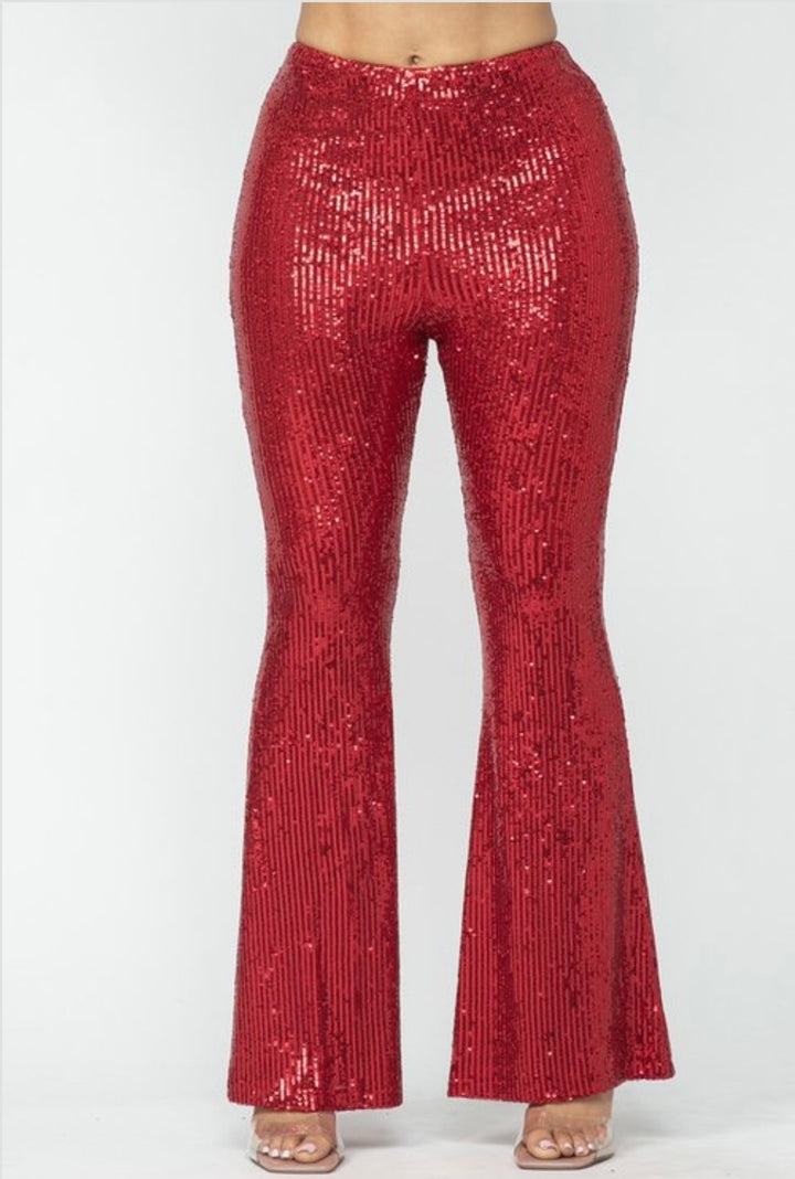 BORN FOR THIS Sequin High Waisted Flared Bell Bottoms-Bell Bottoms-Hera Collection-Malandra Boutique, Women's Fashion Boutique Located in Las Vegas, NV