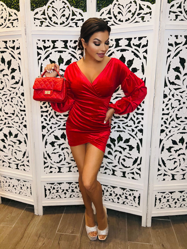 WARM HEARTED Long Sleeve Fuzzy Body-con Mini Dress-Dress-Dress Day-Malandra Boutique, Women's Fashion Boutique Located in Las Vegas, NV