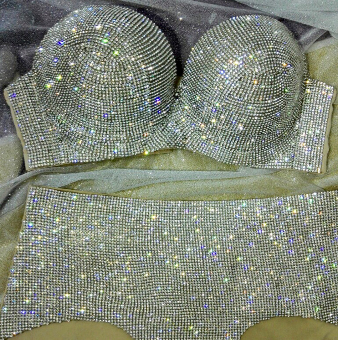 DIAMONDS Bra & Panty Set-Sets-Malandra Boutique-Malandra Boutique, Women's Fashion Boutique Located in Las Vegas, NV