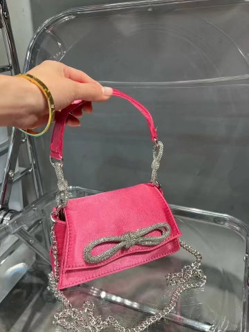 SUGAR COATED Rhinestone Detailed Plush Mini Handbag-Handbags-Ali-Malandra Boutique, Women's Fashion Boutique Located in Las Vegas, NV