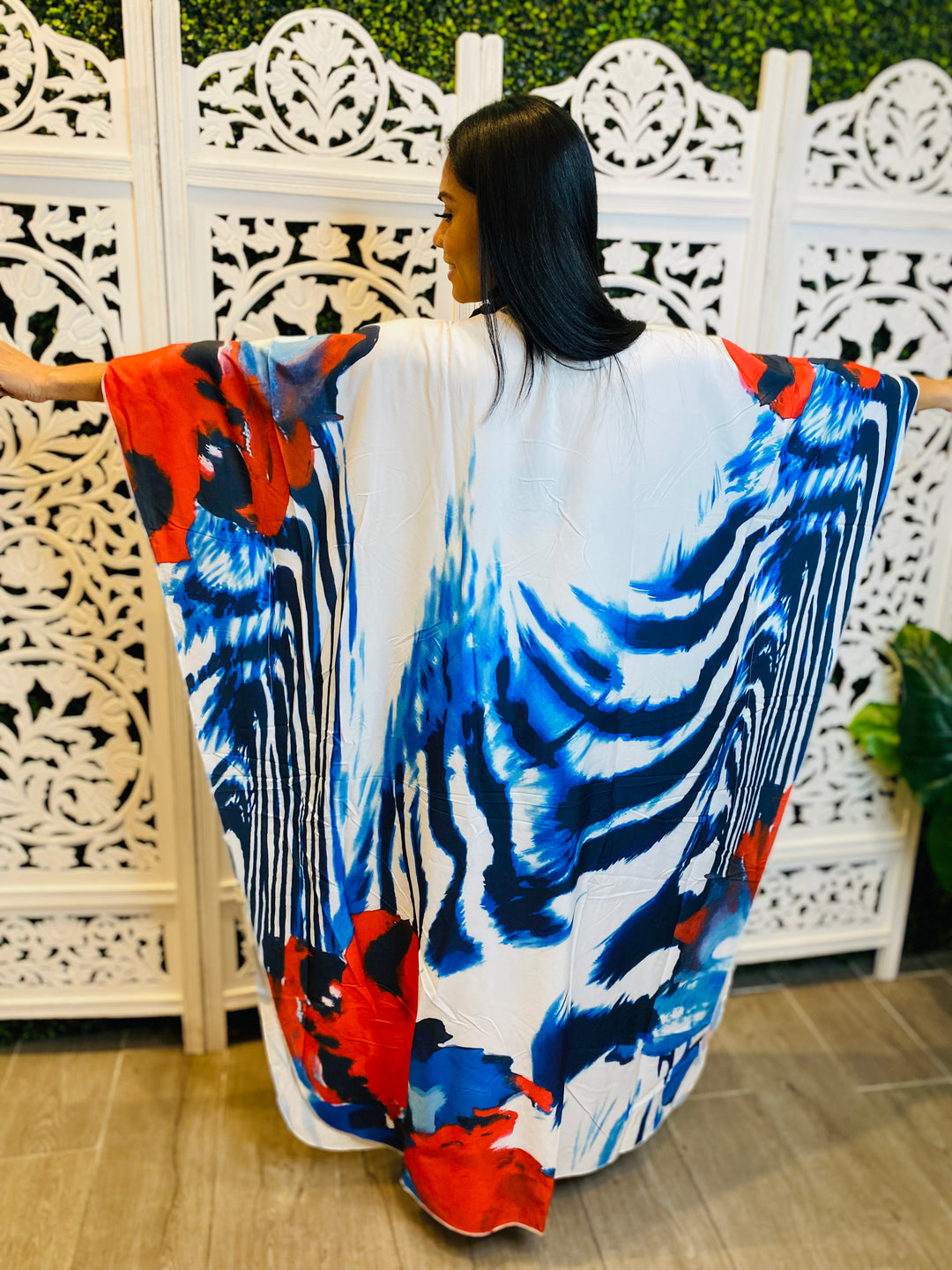 IN THE MIDDLE Multi Print Maxi Length Kimono-Kimono-Ali-Malandra Boutique, Women's Fashion Boutique Located in Las Vegas, NV