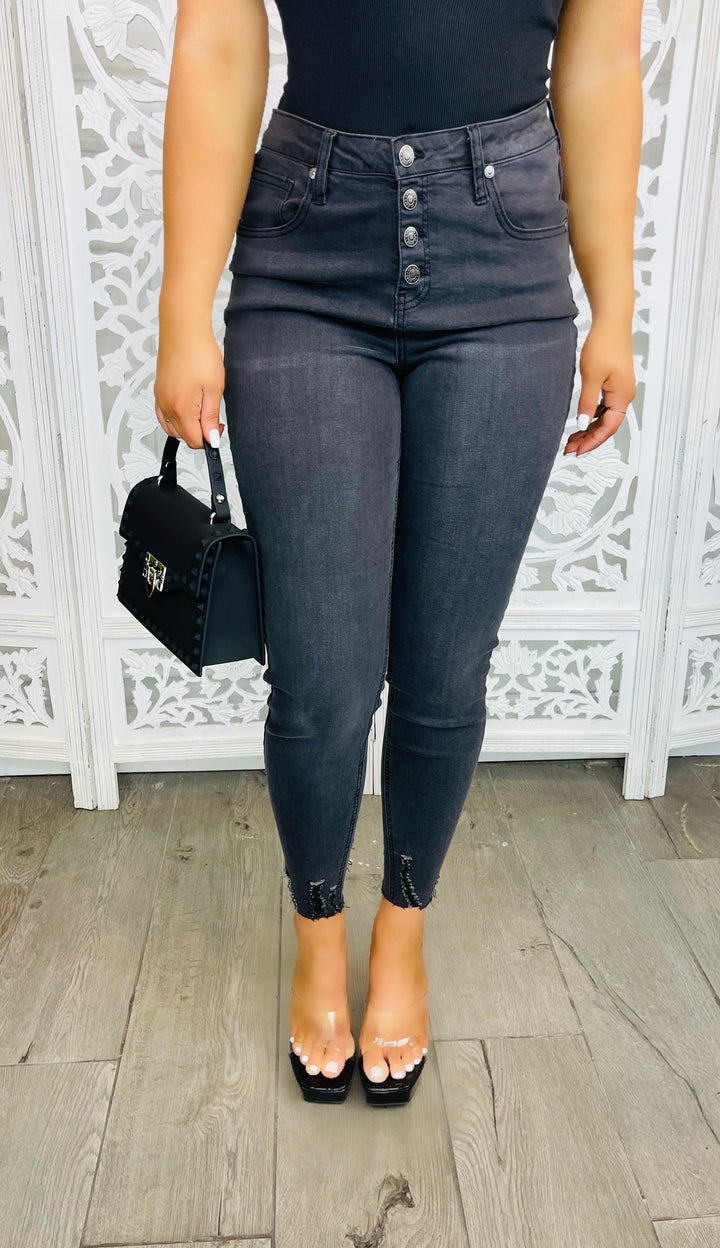 SKINNY LOVE 5 Button Denim Stretch Jeans-Bottoms-Malandra Boutique-Malandra Boutique, Women's Fashion Boutique Located in Las Vegas, NV