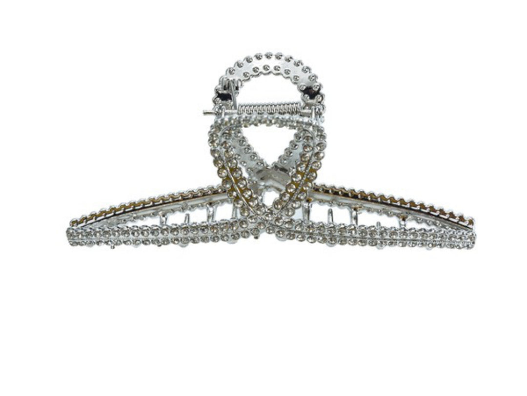 Silver View. TO BE LOVED Rhinestone Claw Hair Clip-Hair clip-Bella chic-Malandra Boutique, Women's Fashion Boutique Located in Las Vegas, NV