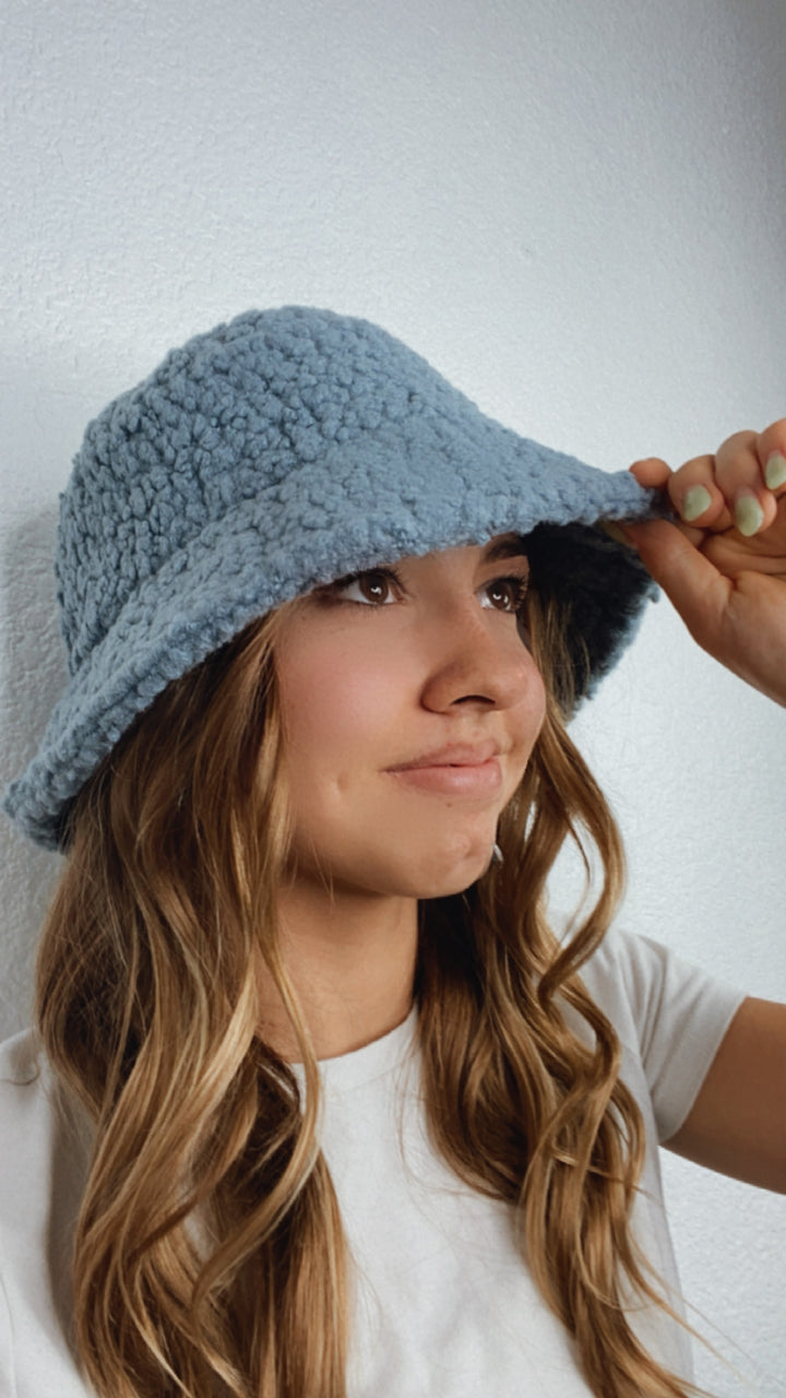 HEADS UP Sherpa Fur Solid Colored Bucket Hat-Apparel & Accessories-cap zone-Malandra Boutique, Women's Fashion Boutique Located in Las Vegas, NV