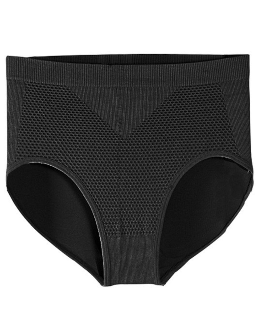 Black Front View. BOOST Seamless High Waisted Shaping Under Wear-Shapewear-Anzell-Malandra Boutique, Women's Fashion Boutique Located in Las Vegas, NV