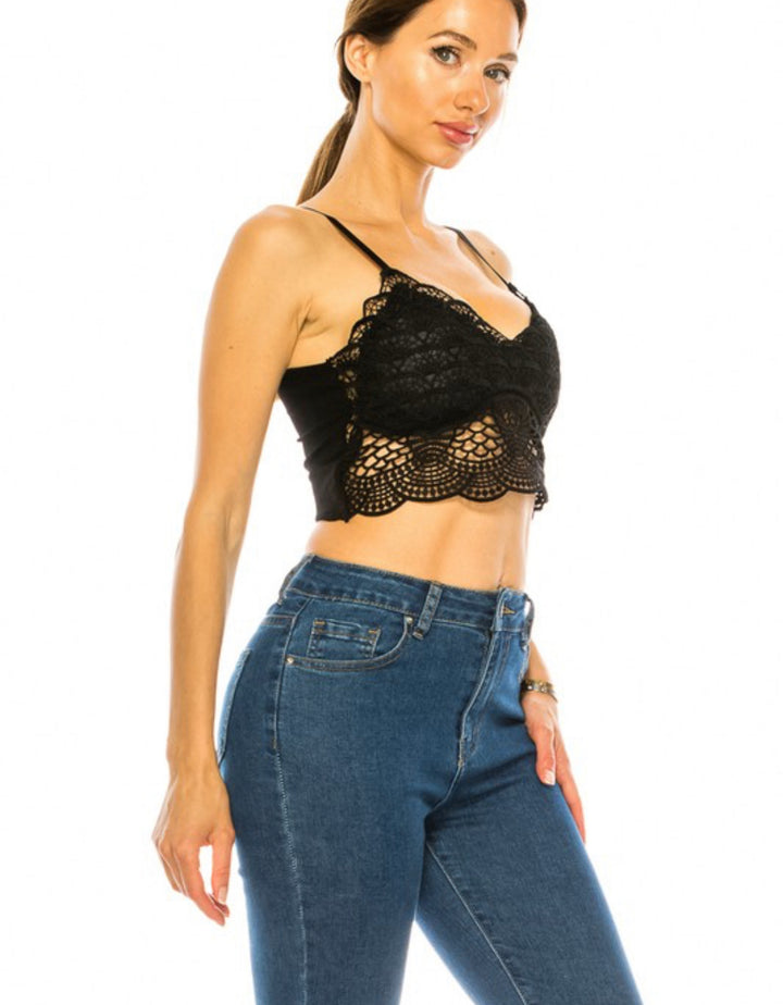 MOONLIGHT Lace Cami Spaghetti Strap Bralette-Crop Top-Color 5-Malandra Boutique, Women's Fashion Boutique Located in Las Vegas, NV