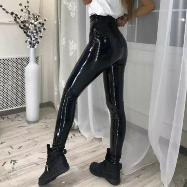 NEXT TO YOU Patent Leather Pants-Apparel & Accessories-Ali-Malandra Boutique, Women's Fashion Boutique Located in Las Vegas, NV