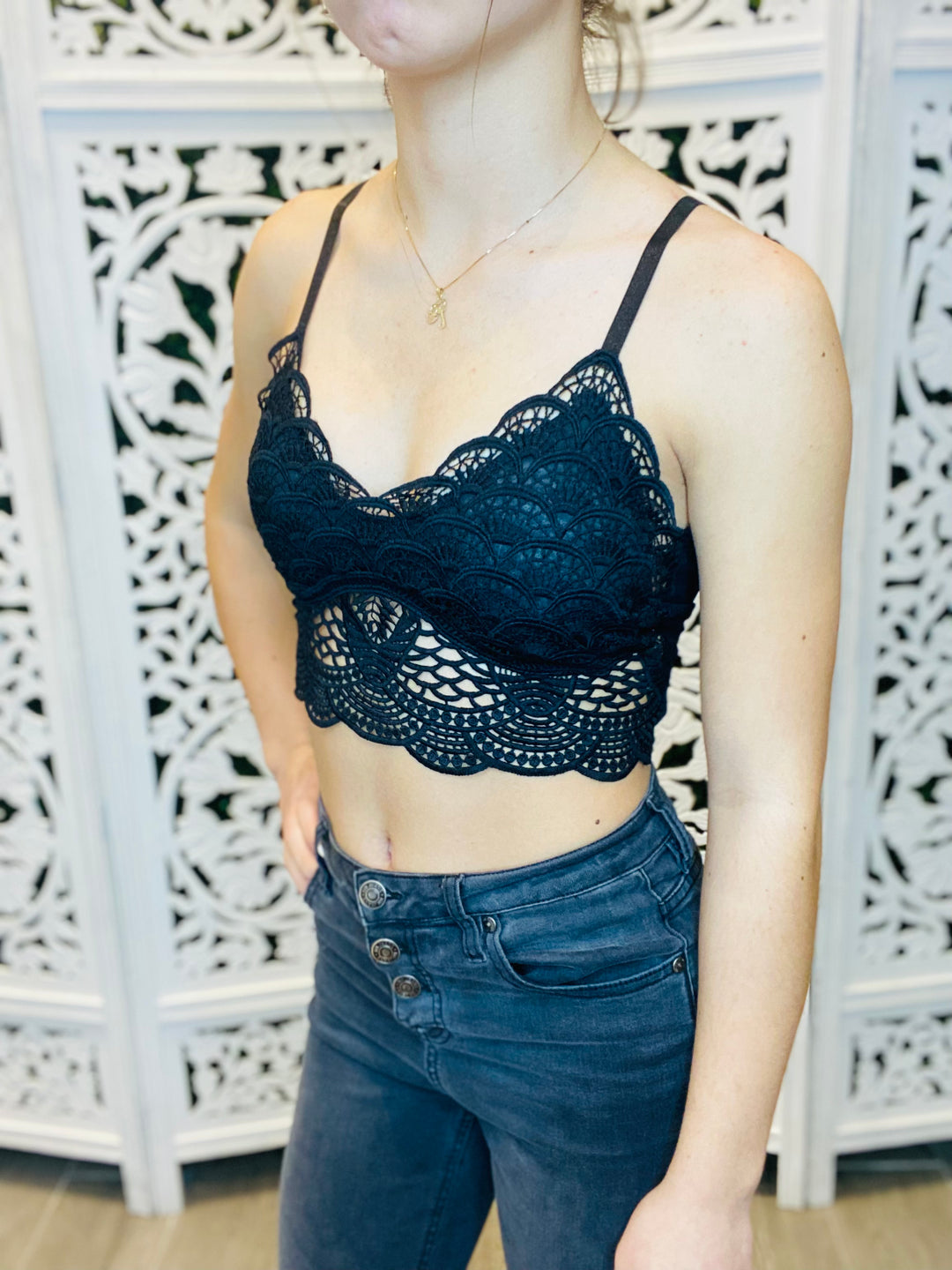 MOONLIGHT Lace Cami Spaghetti Strap Bralette-Crop Top-Color 5-Malandra Boutique, Women's Fashion Boutique Located in Las Vegas, NV