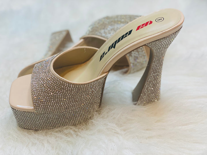 SPARKS FLY Rhinestone Studded Heel-Shoes-Legend Footwear Inc-Malandra Boutique, Women's Fashion Boutique Located in Las Vegas, NV