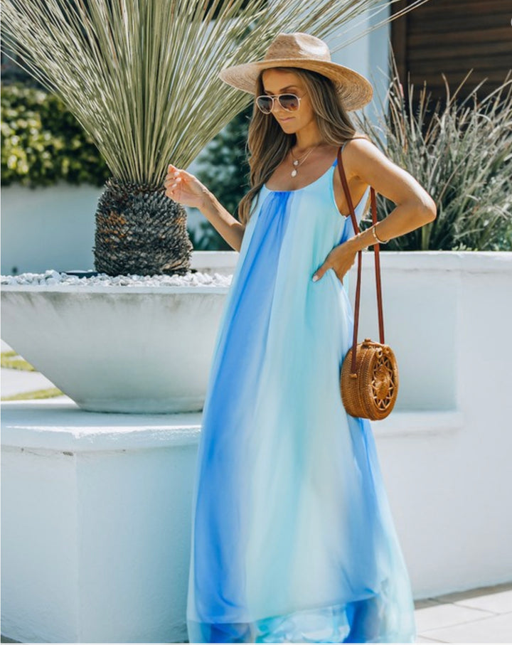 OCEANS AWAY Ombré Maxi Dress-Long maxi dress-Lavender J-Malandra Boutique, Women's Fashion Boutique Located in Las Vegas, NV