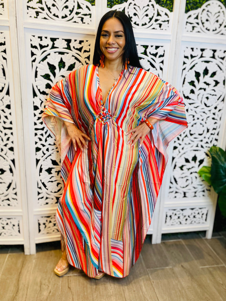 IN THE MIDDLE Multi Print Maxi Length Kimono-Kimono-Ali-Malandra Boutique, Women's Fashion Boutique Located in Las Vegas, NV